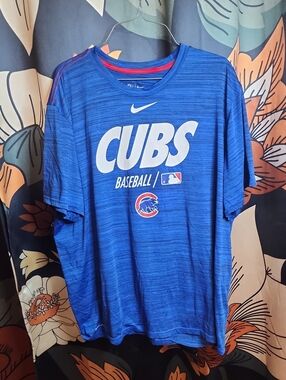 Nike Blue Cubs Baseball Tee for Kids